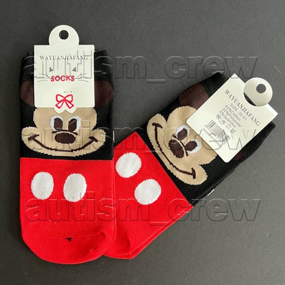 4/$12 💥🆕 Mickey Mouse Adult Themed Character No Show Socks | 4389
